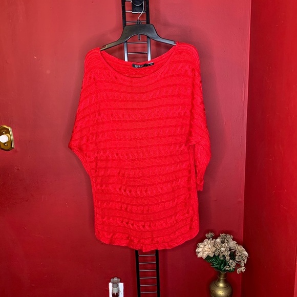 Lauren Ralph Lauren Sweaters - Lauren Ralph Lauren Red Dolman Sleeve Sweater XL
